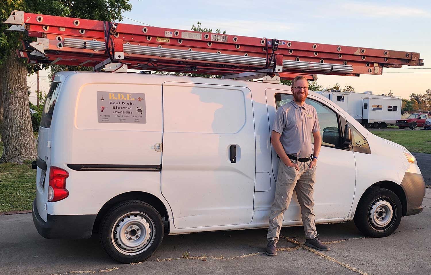 Craig Diehl and the Best Diehl Electric work van
